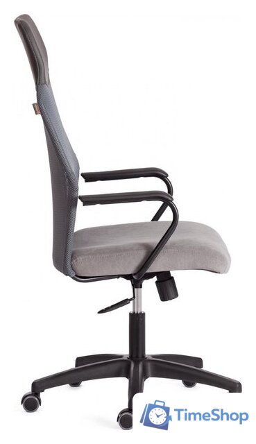 Офисное кресло TetChair Practic флок/кожзам (серый) - Изображение №3 — Интернет-магазин Time-Shop