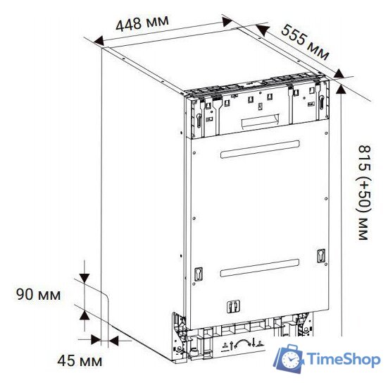 Встраиваемая посудомоечная машина Weissgauff BDW 4538 Touch Inverter Autoopen Timer Floor - Изображение №24 — Интернет-магазин Time-Shop