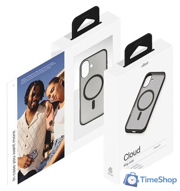 Чехол для телефона uBear Cloud Mag Case для iPhone 17 (черный) - Изображение №8 — Интернет-магазин Time-Shop