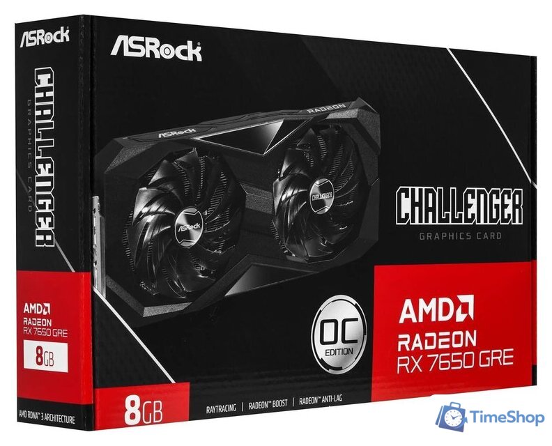 Видеокарта ASRock Radeon RX 7650 GRE Challenger SE 8GB OC RX7650GRE CL SE 8GO - Изображение №9 — Интернет-магазин Time-Shop