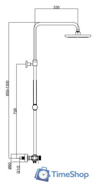Душевая система  Maxonor Pure Life PL2485-7 - Изображение №2 — Интернет-магазин Time-Shop