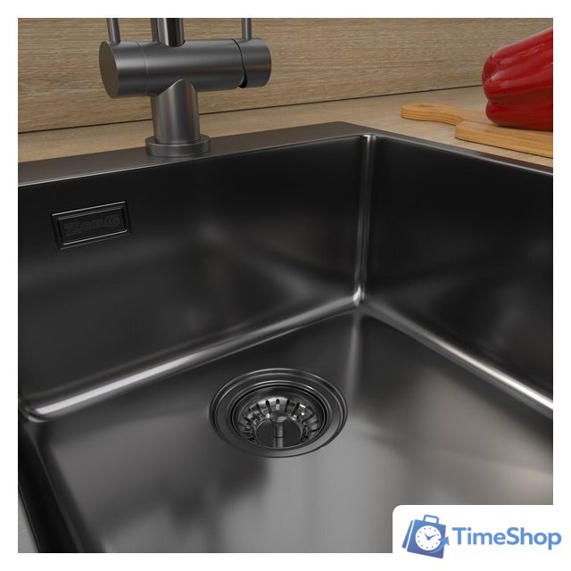 Кухонная мойка ZorG ZRN 5045 Premium PVD Gunblack - Изображение №4 — Интернет-магазин Time-Shop