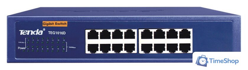 Неуправляемый коммутатор Tenda TEG1016D v6 - Изображение №1 — Интернет-магазин Time-Shop