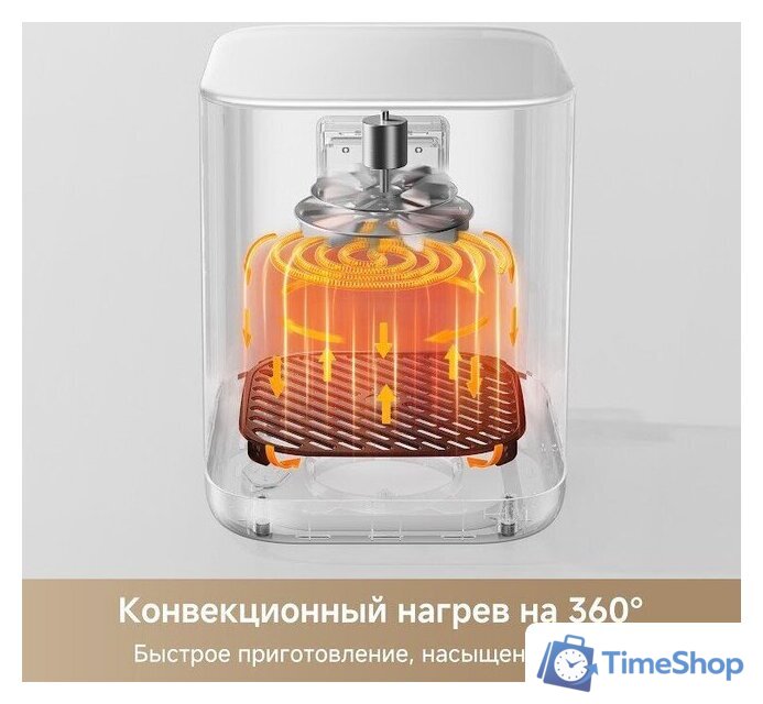 Аэрогриль (аэрофритюрница) Trouver Air Fryer FD10 Pro Max (белый) - Изображение №3 — Интернет-магазин Time-Shop