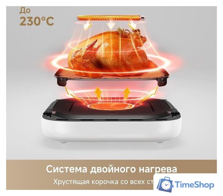 Аэрогриль (аэрофритюрница) Trouver Air Fryer FD10 Pro Max (белый) - Изображение №6 — Интернет-магазин Time-Shop