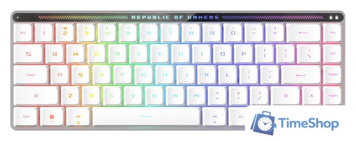 Клавиатура ASUS ROG Falchion Moonlight White (ASUS RX Low Profile Red) - Изображение №1 — Интернет-магазин Time-Shop