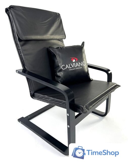 Интерьерное кресло Calviano Soft 1 (черный PU) - Изображение №1 — Интернет-магазин Time-Shop