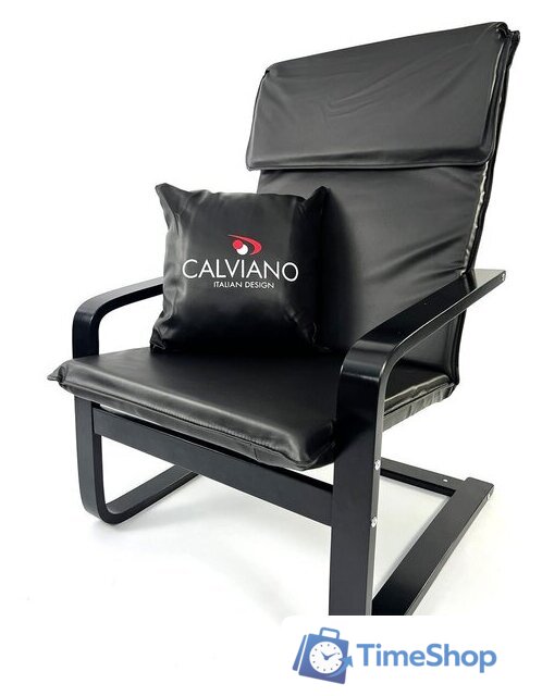 Интерьерное кресло Calviano Soft 1 (черный PU) - Изображение №2 — Интернет-магазин Time-Shop