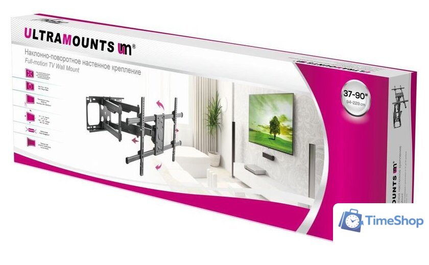 Кронштейн для телевизора Ultramounts UM913 (черный) - Изображение №11 — Интернет-магазин Time-Shop