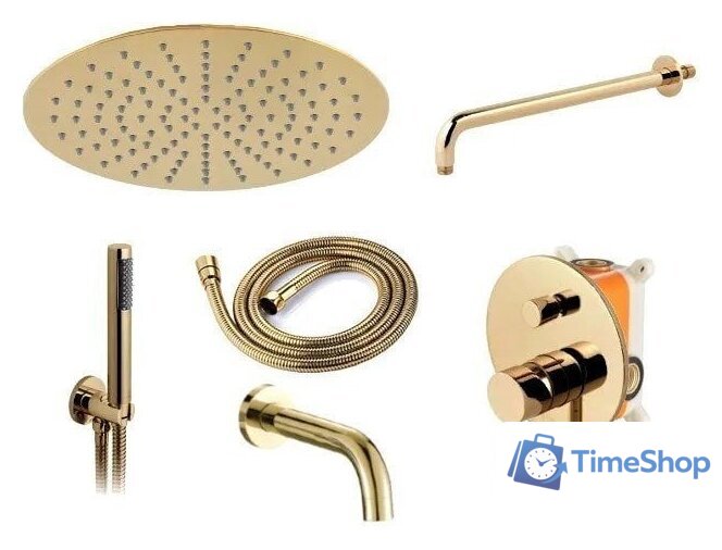 Душевая система  Rea Lungo REA-P4125 (золотой) - Изображение №3 — Интернет-магазин Time-Shop