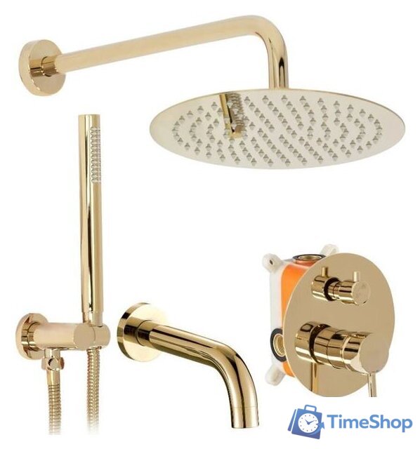 Душевая система  Rea Lungo REA-P4125 (золотой) - Изображение №1 — Интернет-магазин Time-Shop