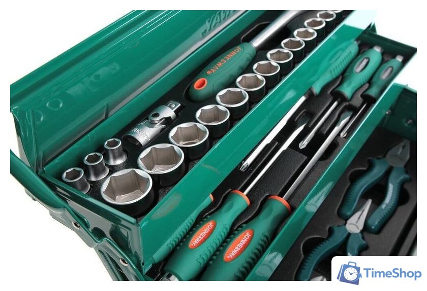 Универсальный набор инструментов Jonnesway C-3DH262 (62 предмета) - Изображение №2 — Интернет-магазин Time-Shop