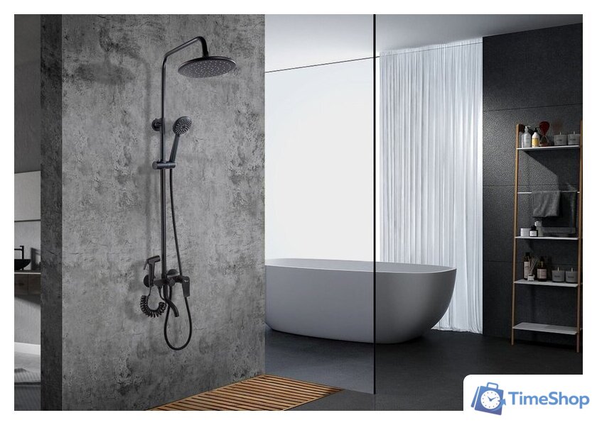 Душевая система  PLstart PL2403-7 (черный) - Изображение №3 — Интернет-магазин Time-Shop