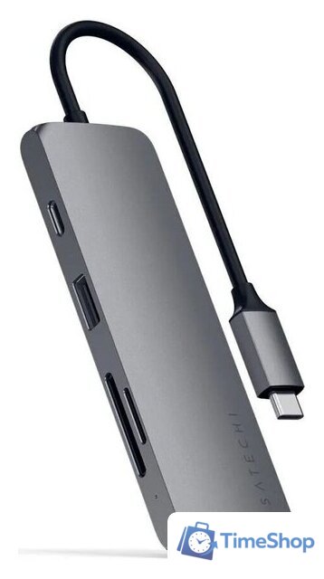 Док-станция Satechi Aluminum USB-C Multiport Pro Adapter ST-UCMPAM - Изображение №3 — Интернет-магазин Time-Shop