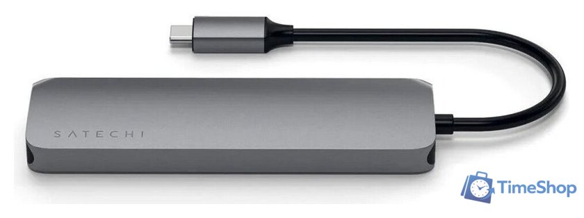 Док-станция Satechi Aluminum USB-C Multiport Pro Adapter ST-UCMPAM - Изображение №4 — Интернет-магазин Time-Shop