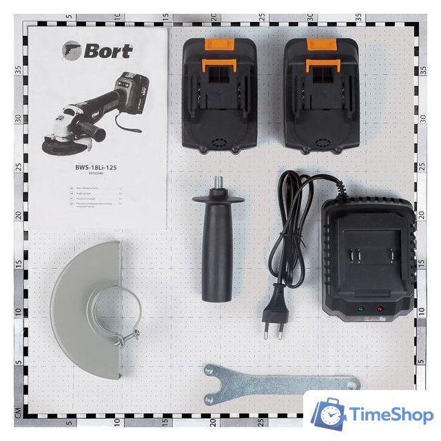Угловая шлифмашина Bort BWS-18Li-125 (с 2-мя АКБ) - Изображение №4 — Интернет-магазин Time-Shop