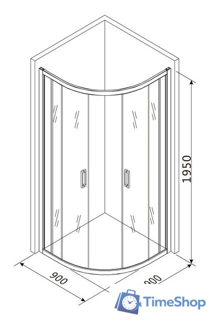 Душевой уголок Roxen Santi 55020-90 90х90 - Изображение №14 — Интернет-магазин Time-Shop