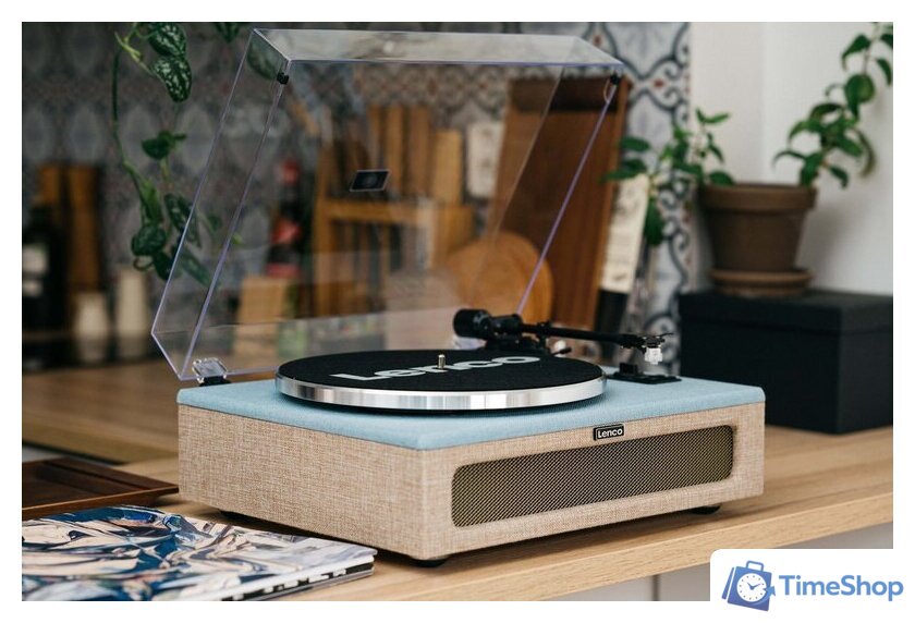 Виниловый проигрыватель Lenco LS-440 (серый/голубой) - Изображение №4 — Интернет-магазин Time-Shop
