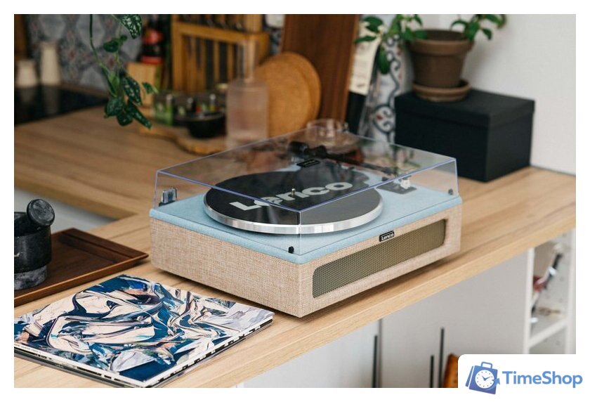 Виниловый проигрыватель Lenco LS-440 (серый/голубой) - Изображение №3 — Интернет-магазин Time-Shop