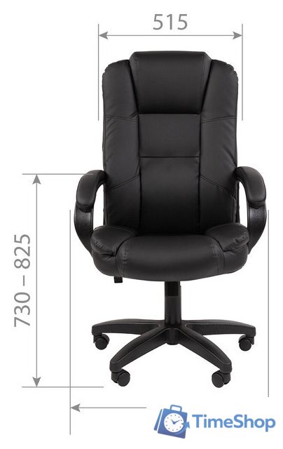 Офисное кресло CHAIRMAN 600LT (черный) - Изображение №4 — Интернет-магазин Time-Shop