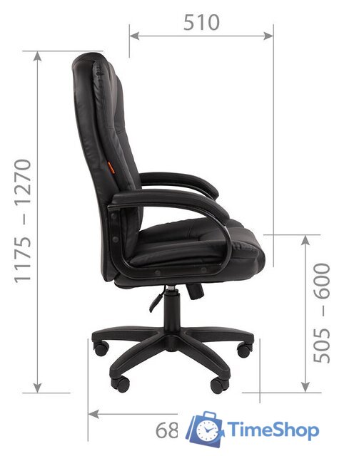 Офисное кресло CHAIRMAN 600LT (черный) - Изображение №5 — Интернет-магазин Time-Shop