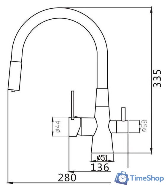 Смеситель Shevanik S668E - Изображение №2 — Интернет-магазин Time-Shop
