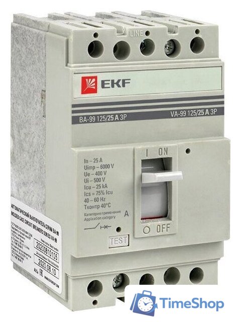 Выключатель автоматический EKF PROxima ВА-99 800/630А 3P 35кА mccb99-800-630 - Изображение №1 — Интернет-магазин Time-Shop