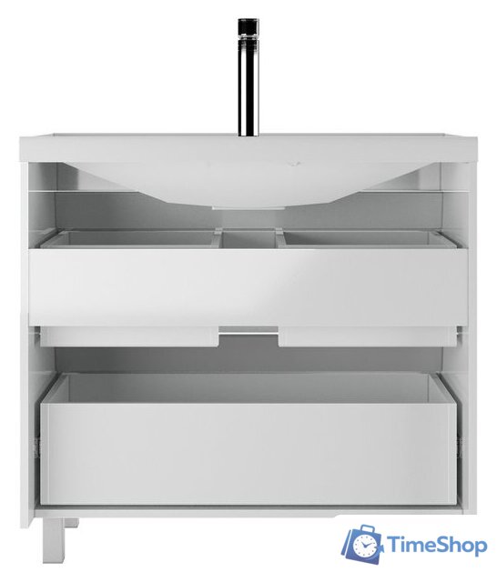  Айсберг Тумба под умывальник Bazis 90 Ева В2 DA5909T (с двумя ящиками) - Изображение №4 — Интернет-магазин Time-Shop