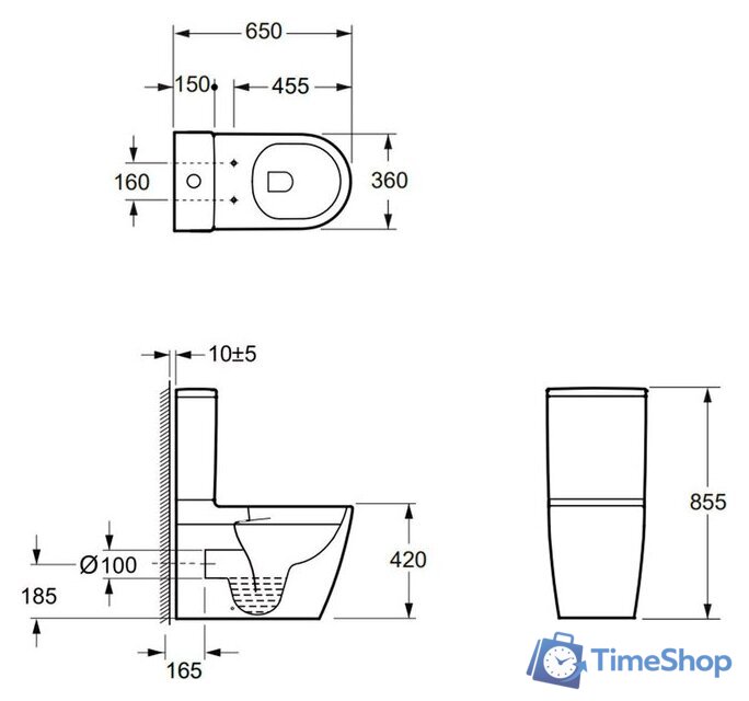 Унитаз напольный Lauter Vortex 2110022VF + гигиенический душ Glow 21LT0222BM - Изображение №29 — Интернет-магазин Time-Shop
