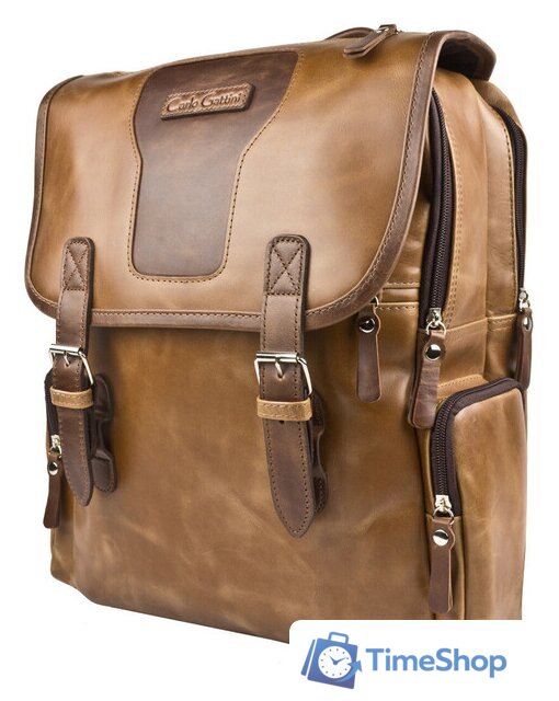 Городской рюкзак Carlo Gattini Selvatico Santerno 3007-03 (коньяк/темно-коричневый) - Изображение №1 — Интернет-магазин Time-Shop