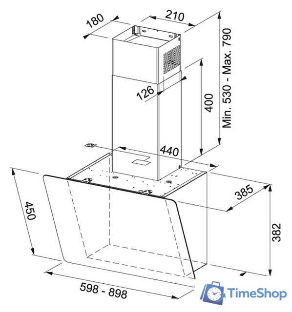 Кухонная вытяжка Franke Smart Vertical 2.0 FPJ 915 V BK/DG 330.0573.295 - Изображение №3 — Интернет-магазин Time-Shop