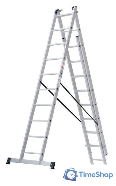 Лестница-стремянка Новая высота NV 123 алюминиевая трёхсекционная 3x10 ступеней - Изображение №10 — Интернет-магазин Time-Shop