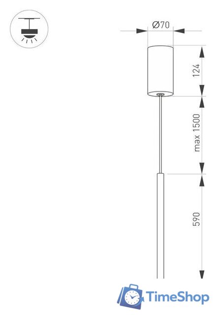 Подвесная люстра Arlight SP-Umbra-Hang-V-L600-10W Day4000 036947(1) - Изображение №2 — Интернет-магазин Time-Shop