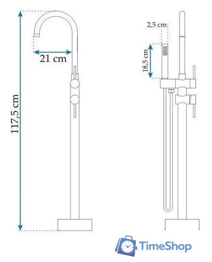 Смеситель Rea Ortis REA-B0232 (черный) - Изображение №6 — Интернет-магазин Time-Shop
