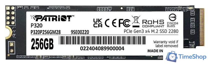 SSD Patriot P320 256GB P320P256GM28 - Изображение №1 — Интернет-магазин Time-Shop