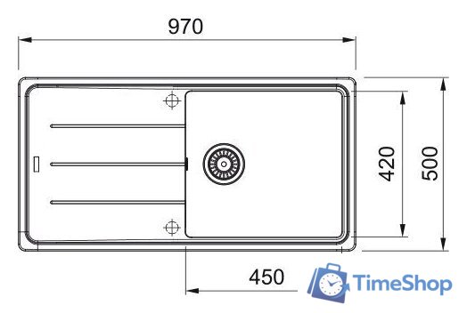 Кухонная мойка Franke Basis BFG 611-97 114.0693.556 (черный матовый) - Изображение №2 — Интернет-магазин Time-Shop