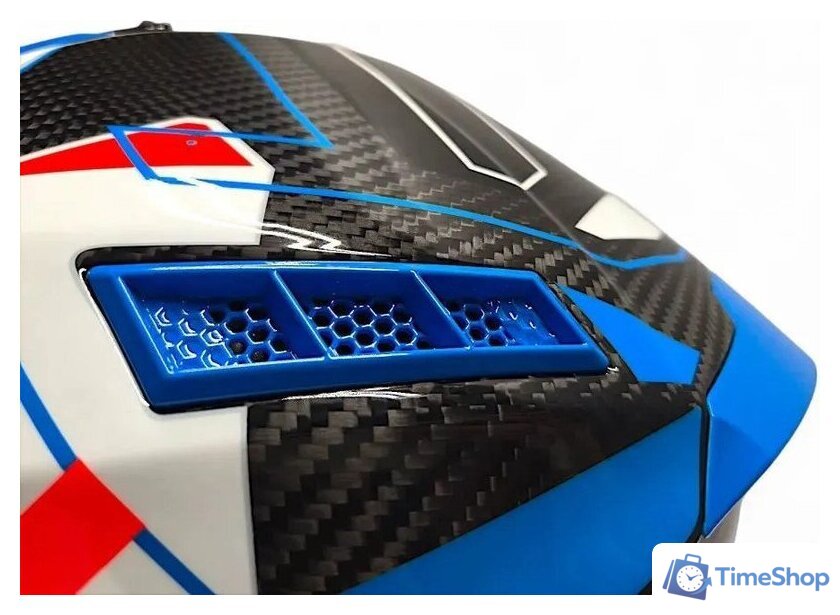 Мотошлем AIM RH855 Carbon Razor RH855R-DBR-L (L, синий/красный) - Изображение №10 — Интернет-магазин Time-Shop