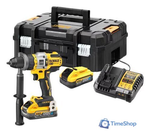 Ударная дрель-шуруповерт DeWalt DCD999H2T (с 2-мя АКБ 5 Ач, кейс) - Изображение №1 — Интернет-магазин Time-Shop