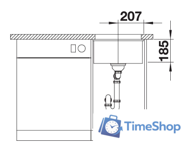 Кухонная мойка Blanco Subline 375-U (глянцевый белый) 516035 - Изображение №6 — Интернет-магазин Time-Shop