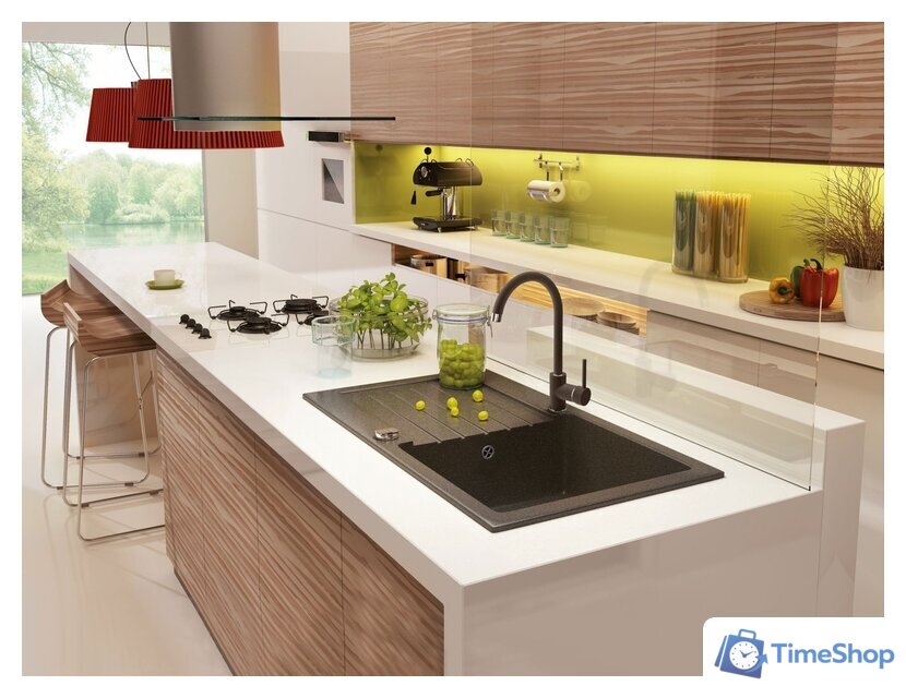 Кухонная мойка Deante Zorba ZQZ 2113 (графитовый) - Изображение №2 — Интернет-магазин Time-Shop