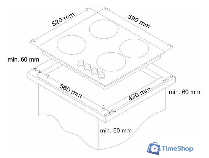 Варочная панель Simfer H60V41M516 - Изображение №7 — Интернет-магазин Time-Shop