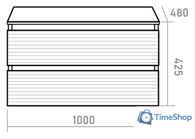  Brevita Тумба под умывальник Dakota 100 DAK-09100-19/02-2Я - Изображение №5 — Интернет-магазин Time-Shop