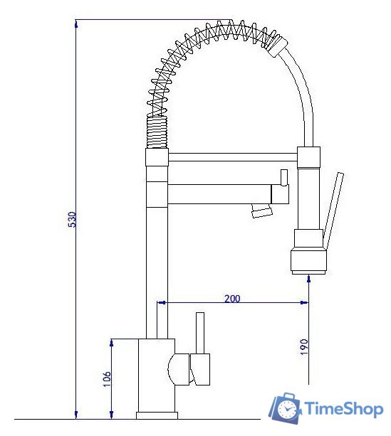 Смеситель Ekko E4802 - Изображение №2 — Интернет-магазин Time-Shop