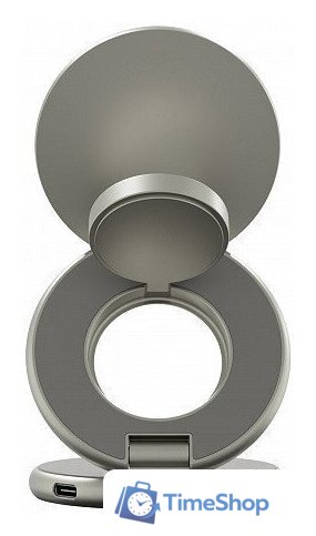 Беспроводное зарядное Magssory Signature Disc Pro для Apple 3 в 1 WCH073 (титановый) - Изображение №3 — Интернет-магазин Time-Shop