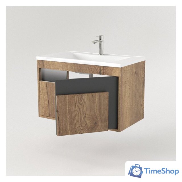  Дабер Тумба под умывальник 016 Cersanit Como 70 Т16.7C.0.22_light (с подсветкой, дуб галифакс/серый) - Изображение №2 — Интернет-магазин Time-Shop