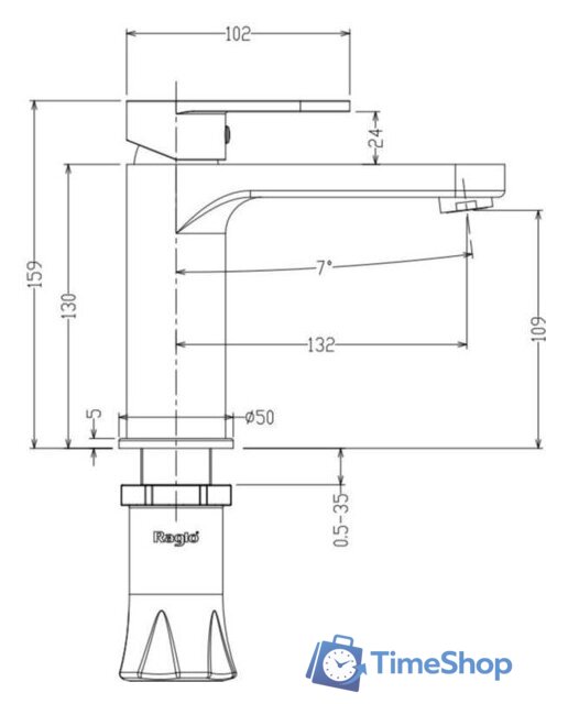 Смеситель Raglo R50.10.09 - Изображение №2 — Интернет-магазин Time-Shop