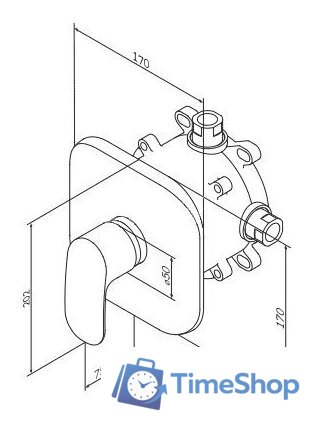 Смеситель без скрытого механизма AM.PM F3075000 - Изображение №2 — Интернет-магазин Time-Shop