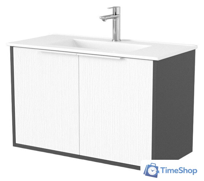  Дабер Тумба под умывальник 018 WeltWasser Deilbach 7517-80 Т18.8W.0.20Б (белый древесный/серый/ручка белая) - Изображение №1 — Интернет-магазин Time-Shop