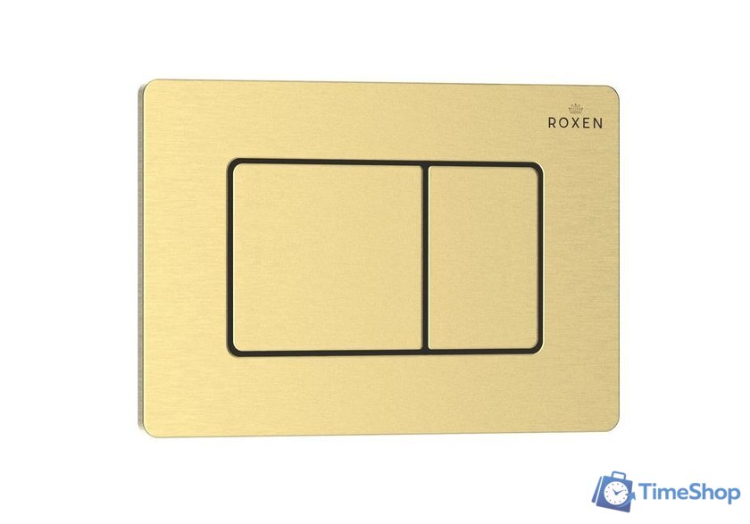 Инсталляция для унитаза Roxen для приставного унитаза Attach с кнопкой смыва 968403 (брашированное золото) - Изображение №5 — Интернет-магазин Time-Shop