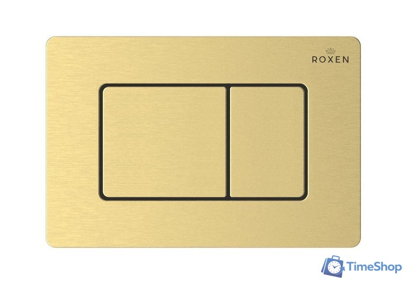 Инсталляция для унитаза Roxen для приставного унитаза Attach с кнопкой смыва 968403 (брашированное золото) - Изображение №4 — Интернет-магазин Time-Shop